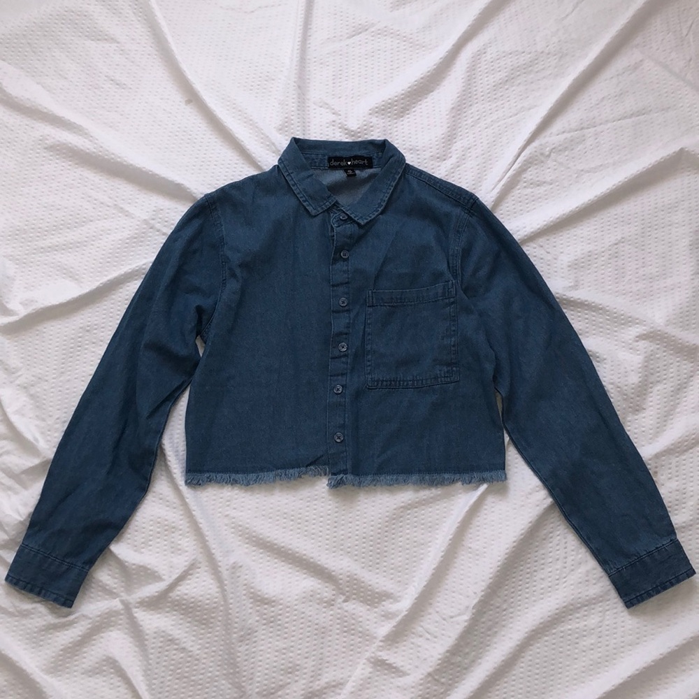 denim crop top
